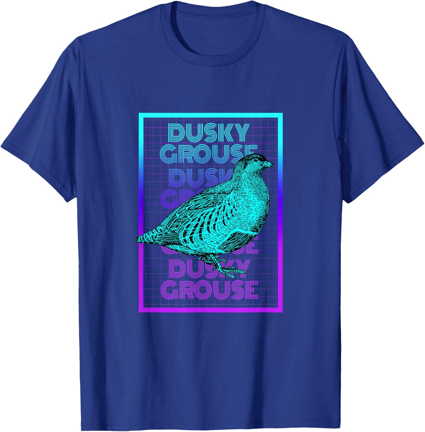 Dusky Grouse Bird Vintage Retro Dusky Grouse T-Shirt - T-Shirt | Royal