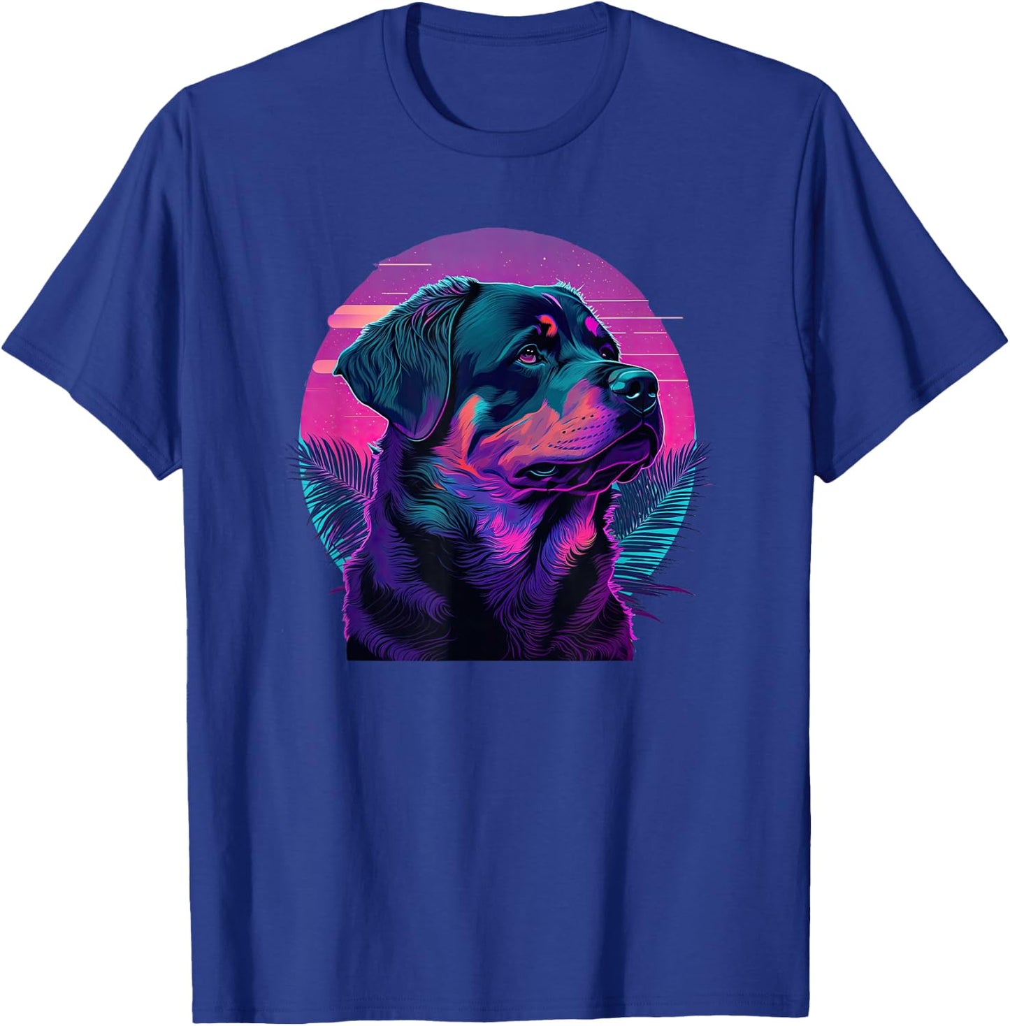 Funny Rottweiler Cute Rottweiler Vaporwave T-Shirt - T-Shirt | Royal