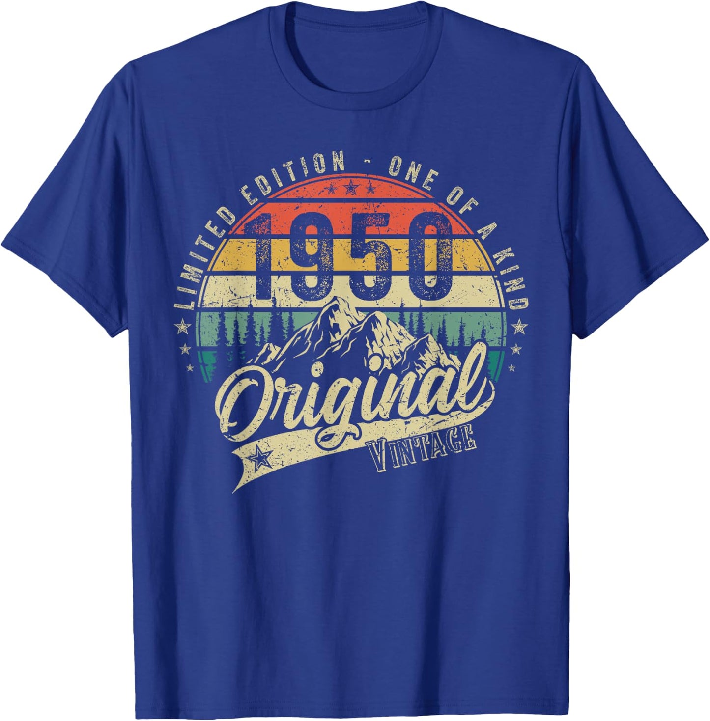 1950 Vintage Birthday Retro Gifts Woman 70s 80s T-Shirt - T-Shirt | Royal