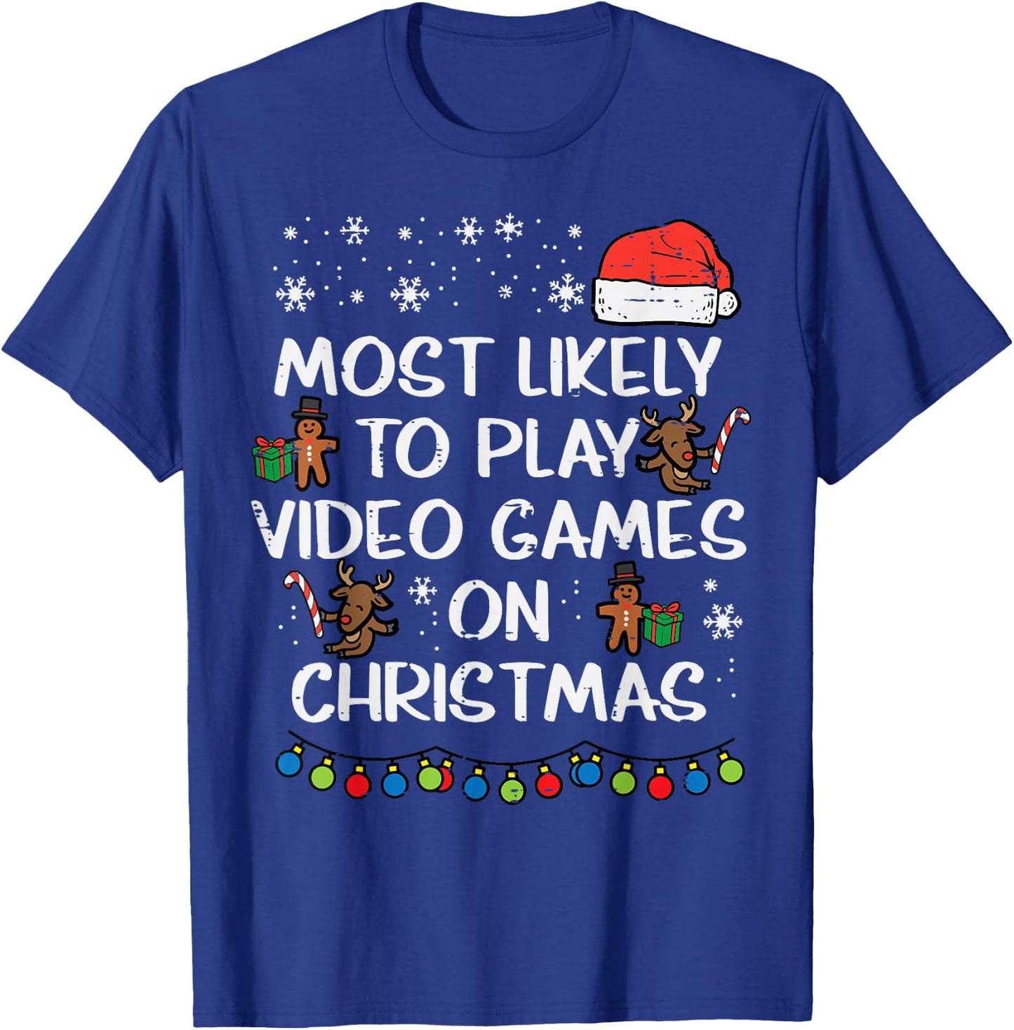 Likely Play Video Games Christmas Xmas Family Boys Kids Men T-Shirt - T-Shirt | Royal