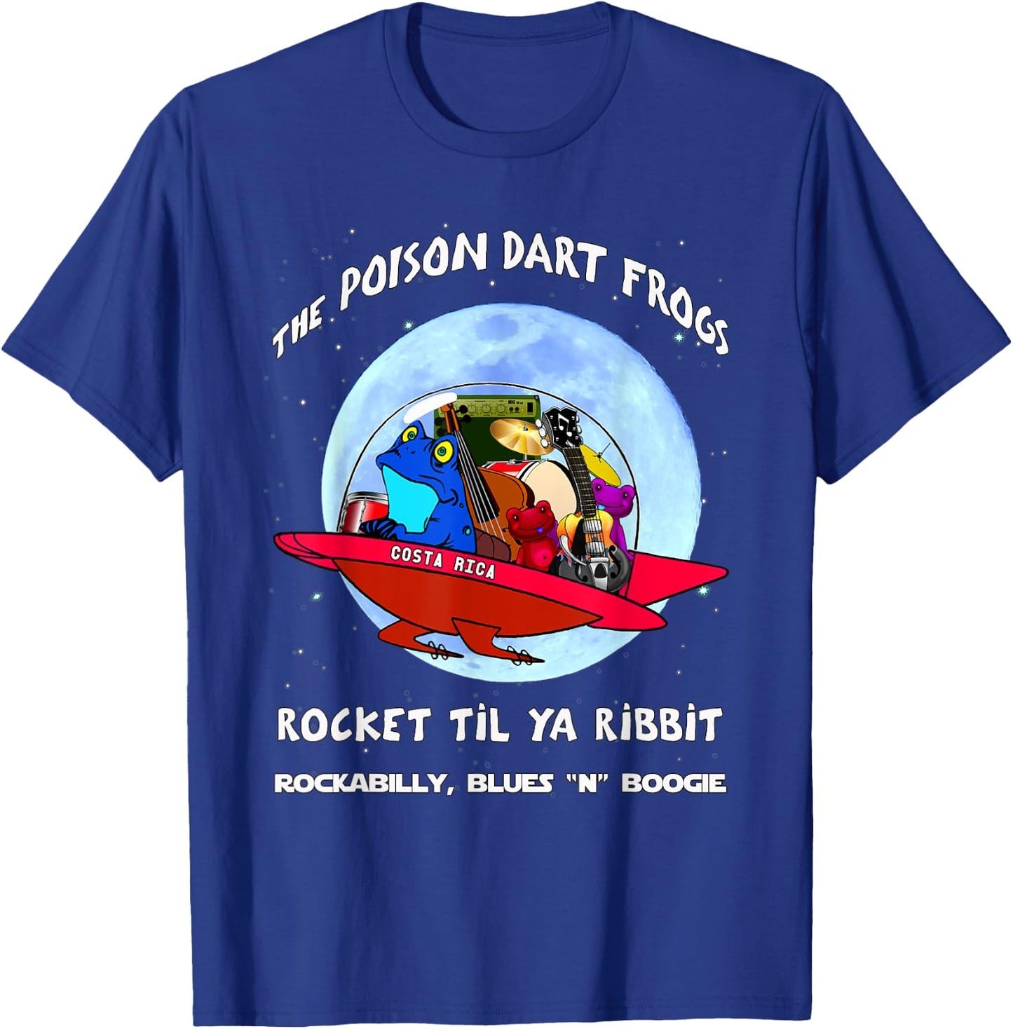 Poison Dart Frogs Retro Rockabilly Greaser Pompadour Rock T-Shirt - T-Shirt | Royal