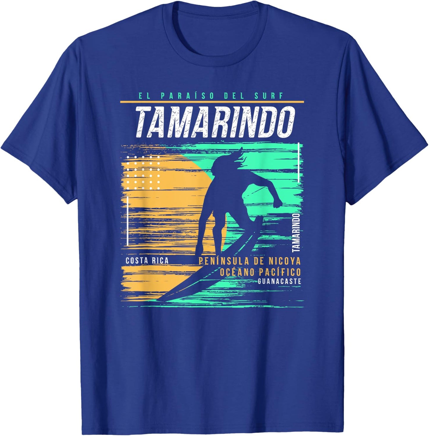 Vintage Surfing Tamarindo Costa Rica Retro Surfers Paradise T-Shirt - T-Shirt | Royal