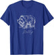 Holly Scribble Art fat brown grizzly fan beartober week 2023 T-Shirt - T-Shirt | Royal