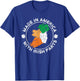 Made in America With Irish Parts USA Ireland Flag Heritage T-Shirt - T-Shirt | Royal