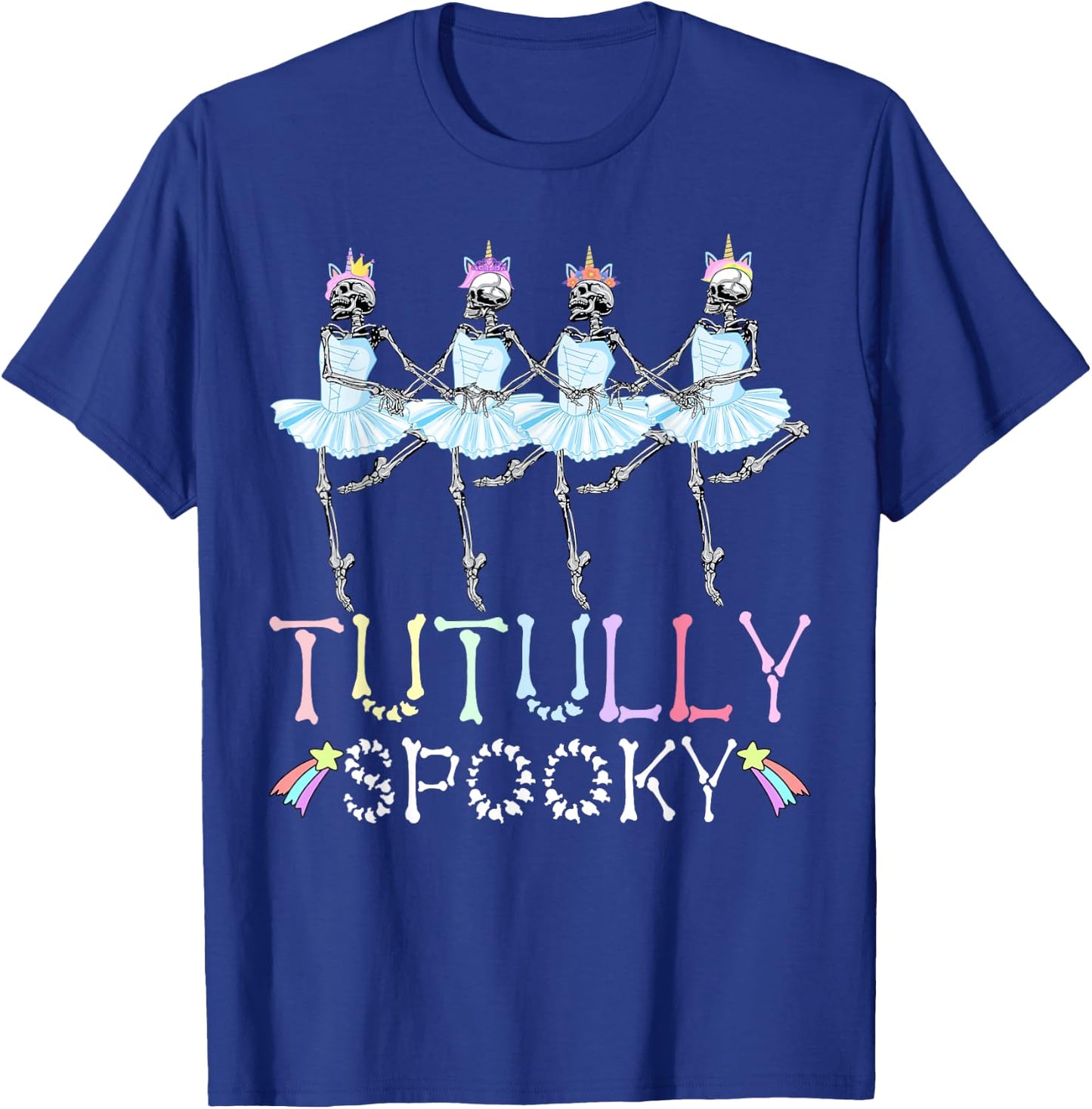 Tutully Spooky Halloween Skeleton Ballet Dance Ballerina T-Shirt - T-Shirt | Royal