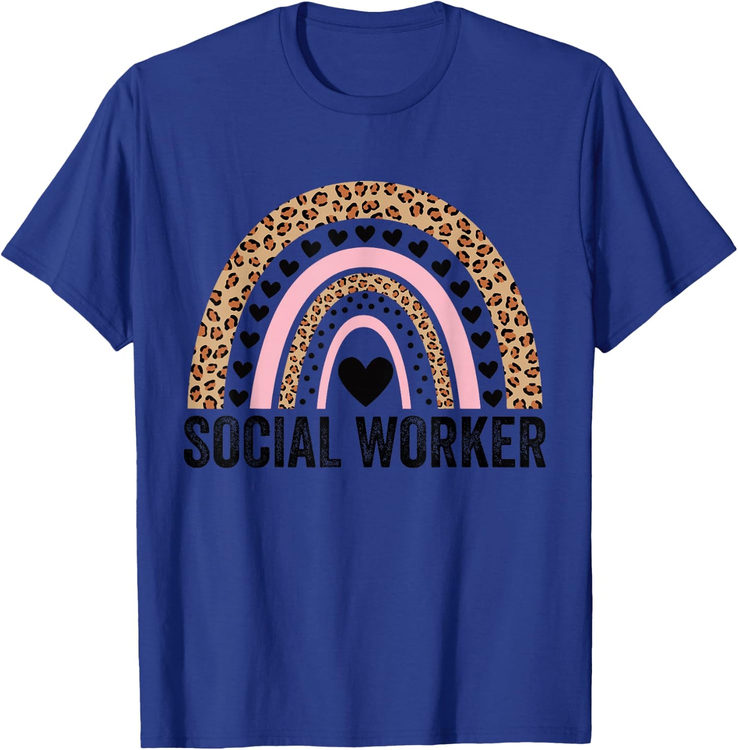 Social Worker School Social Worker Rainbow T-Shirt - T-Shirt | Royal