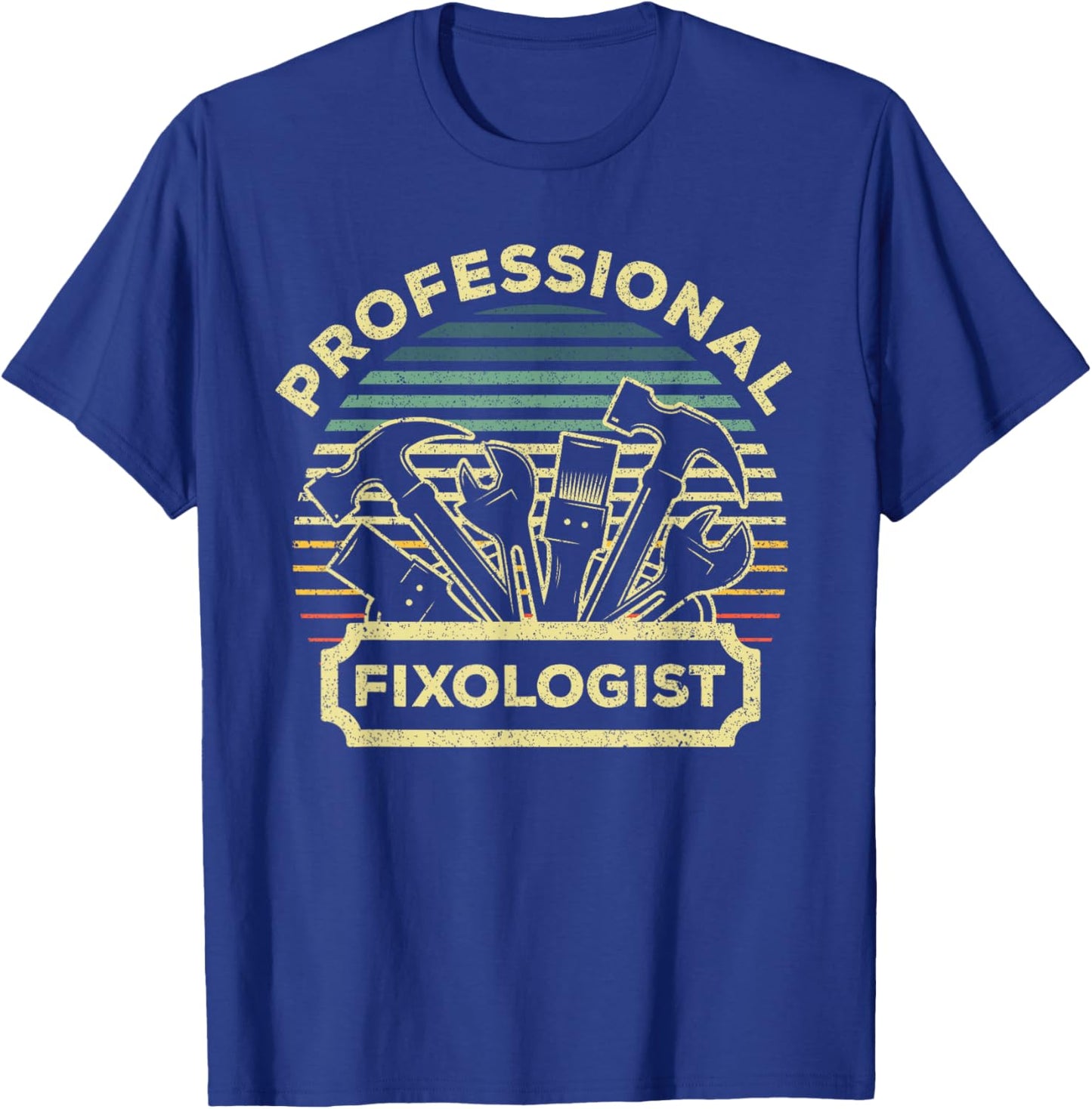 Funny Handyman Women Dad Fixologist Carpenter Tools T-Shirt - T-Shirt | Royal
