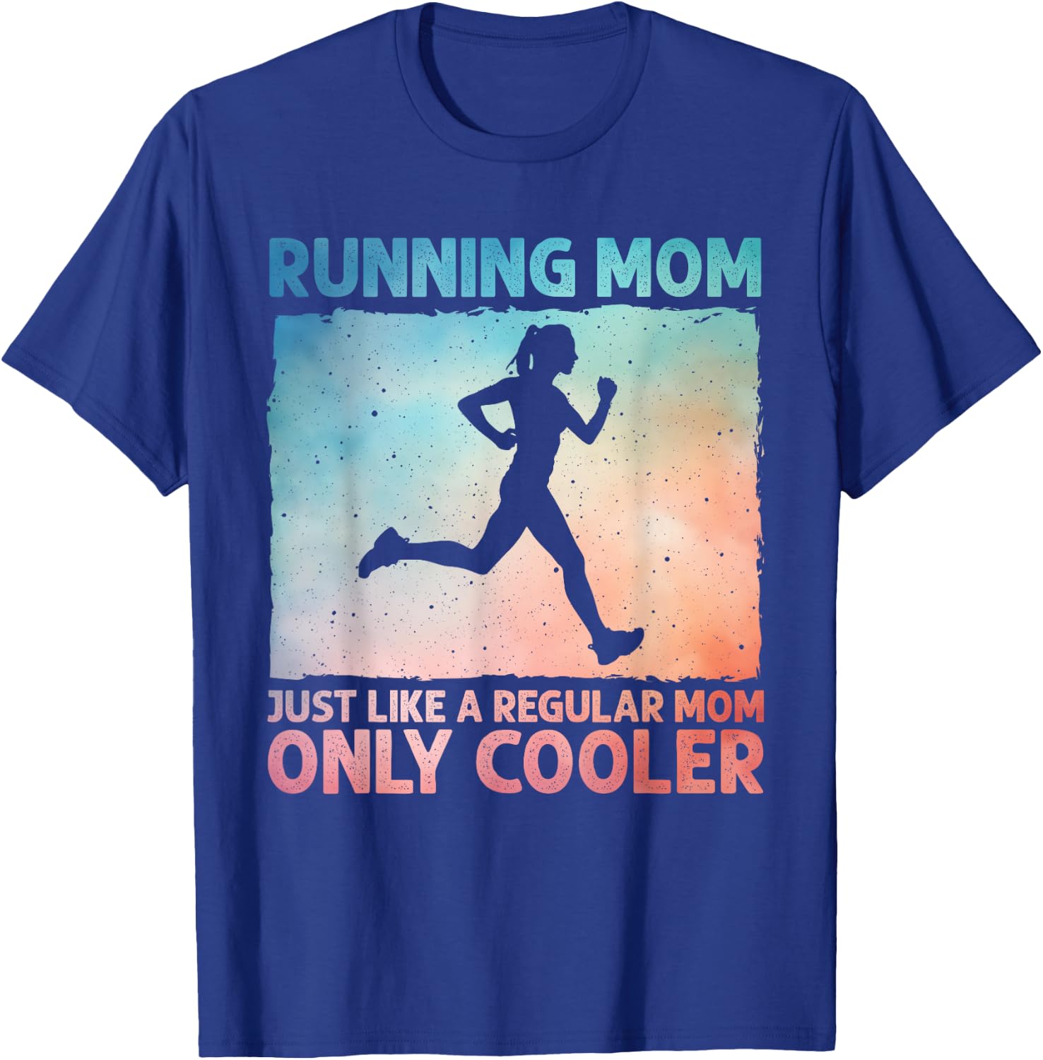 Funny Running Mom Marathoner Runner Coach Marathon T-Shirt - T-Shirt | Royal