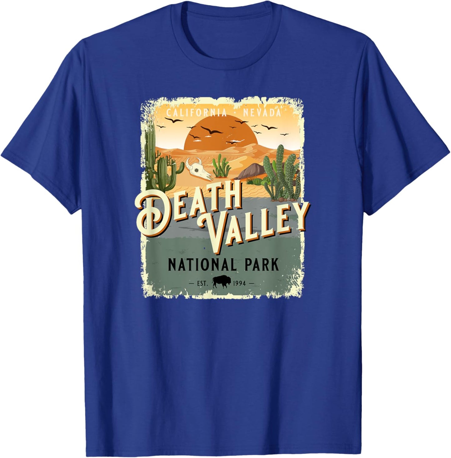 Death Valley National Park Vintage Travel Poster Style T-Shirt - T-Shirt | Royal