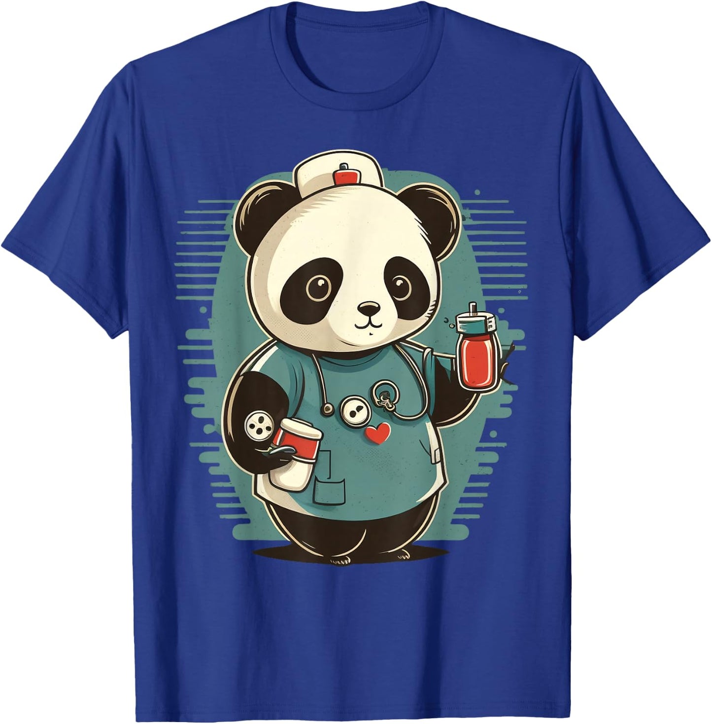 Medical Nursing Panda on Nurse Panda T-Shirt - T-Shirt | Royal