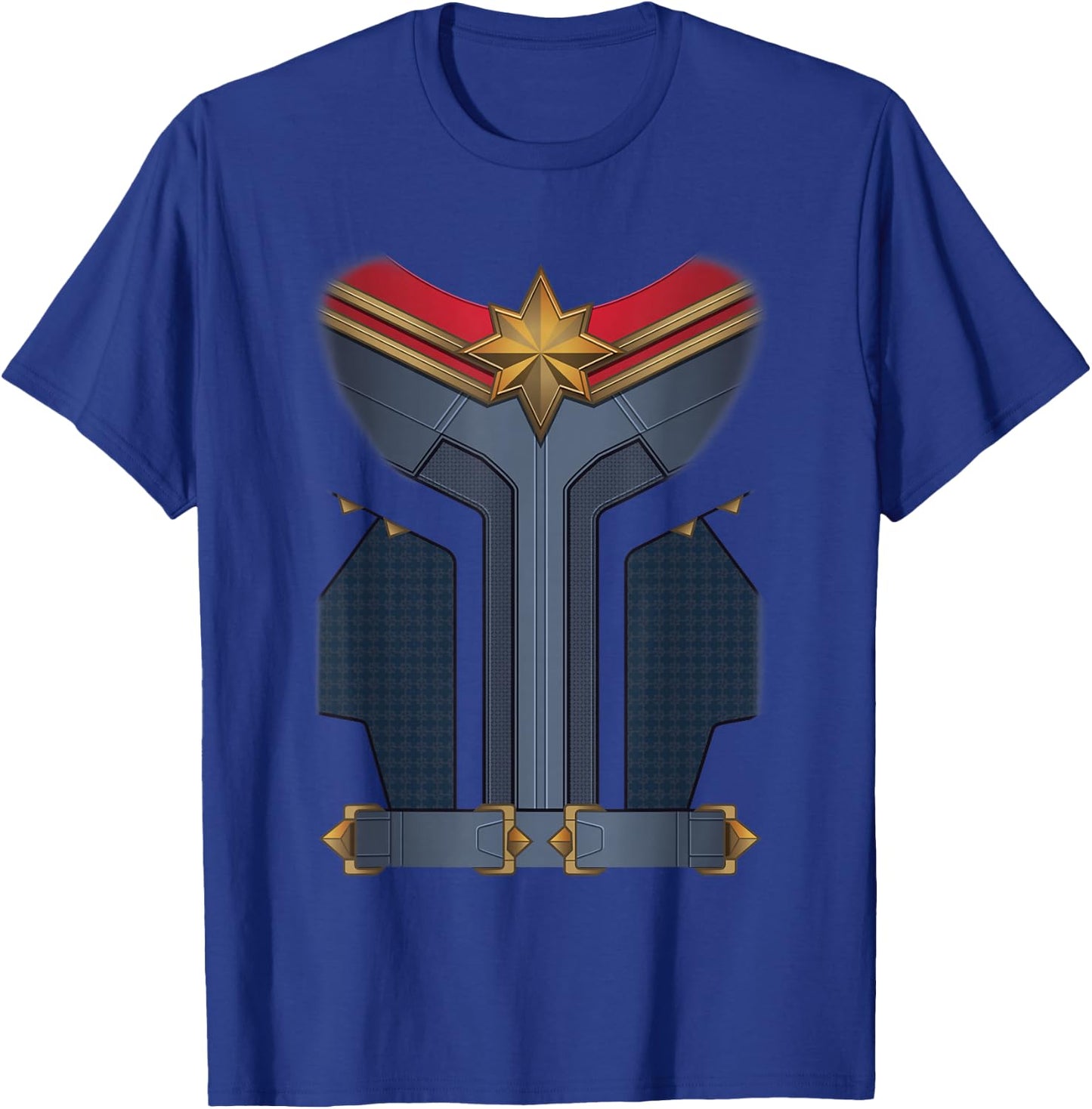 Marvel The Marvels Halloween Captain Marvel Hero Costume T-Shirt - T-Shirt | Royal