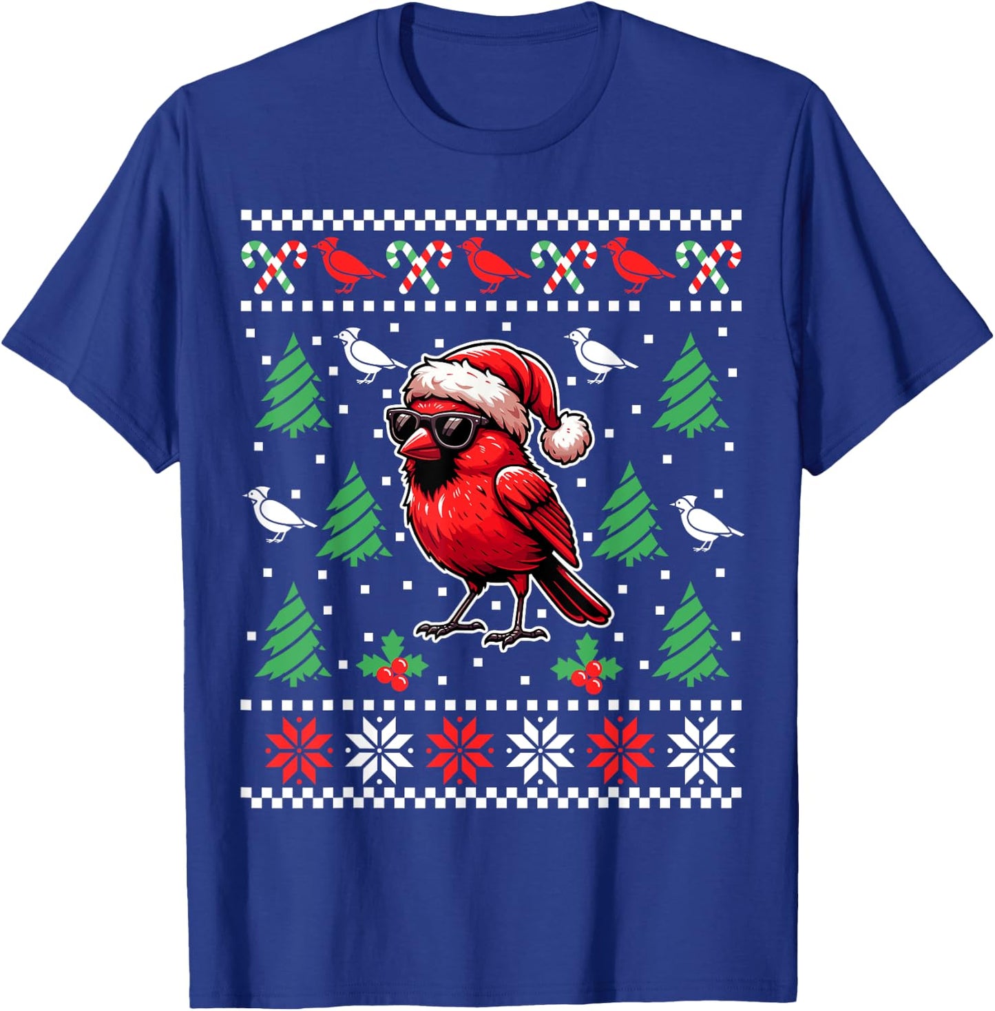 Funny Northern Cardinal Bird Red Cardinal Christmas Xmas T-Shirt - T-Shirt | Royal