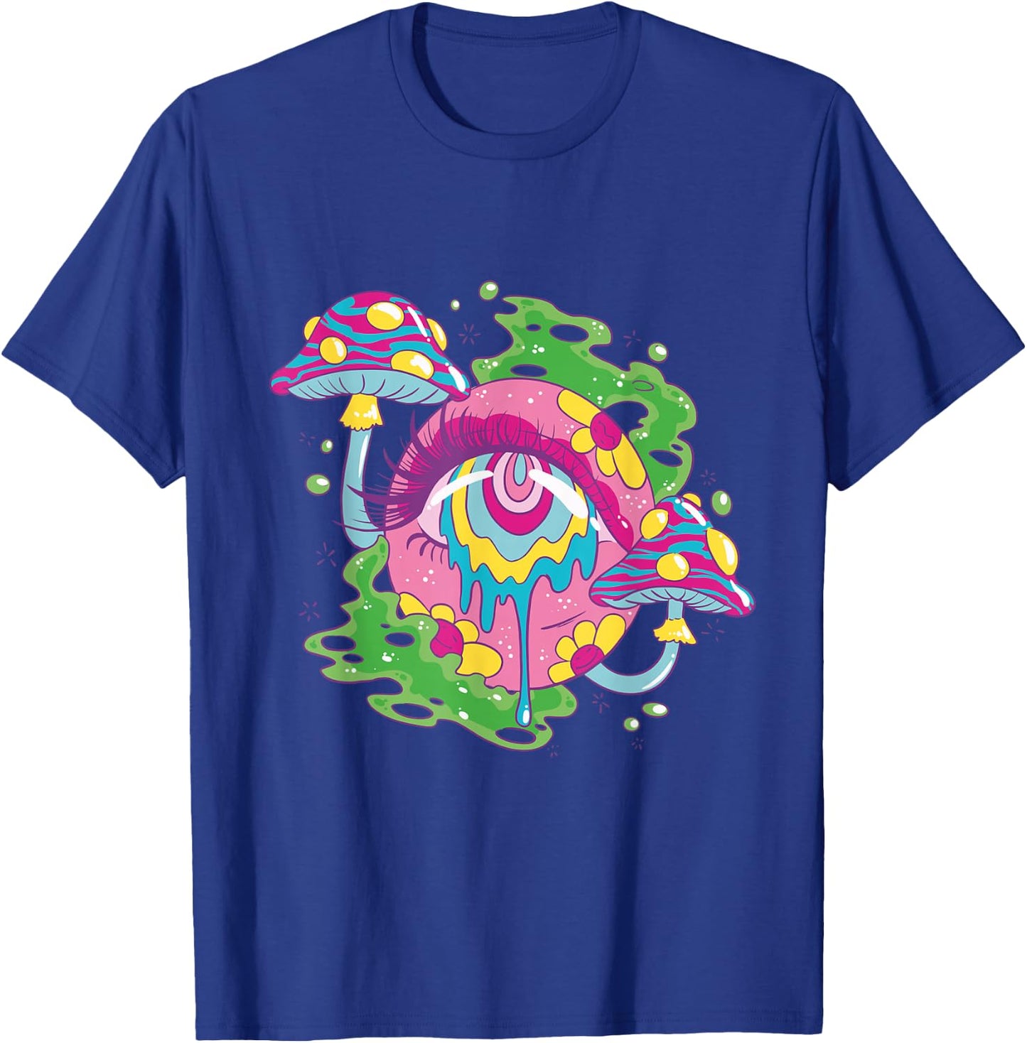Weirdcore Kidcore Aesthetic Melting Eye Mushroom 90s Alt T-Shirt - T-Shirt | Royal
