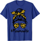 Classy Mawmaw Life with Sunflower Messy Bun Mother's Day T-Shirt - T-Shirt | Royal