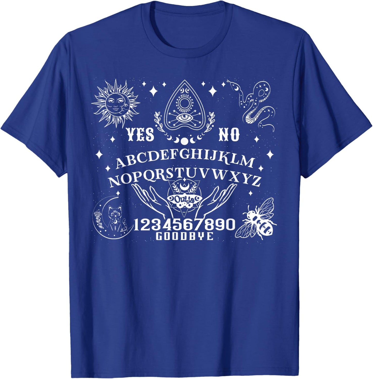 Ouija Board Spirit Board Occult Gothic Halloween Pagan Satan T-Shirt - T-Shirt | Royal