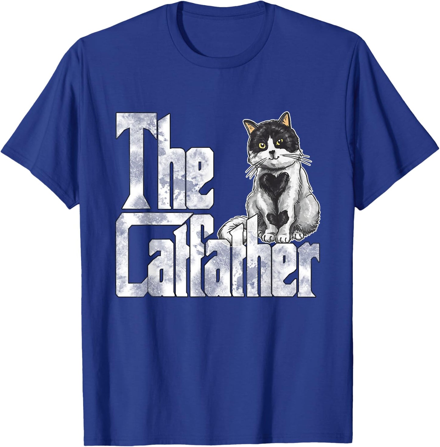 Cat Dad The Catfather Crazy Cat Father Kitty Daddy T-Shirt - T-Shirt | Royal