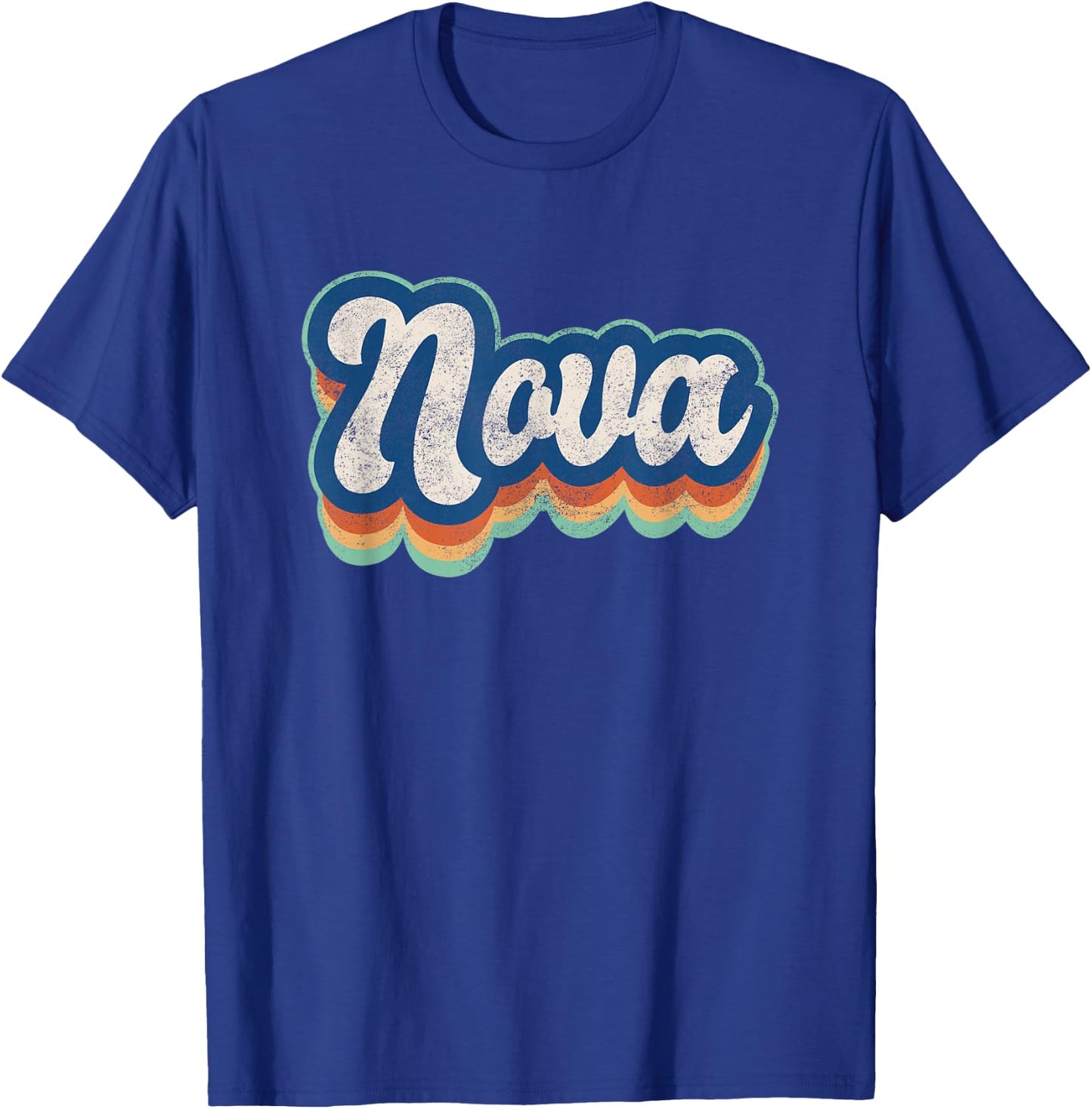 Nova First Name Boy Vintage Style 70s 80s Personalized T-Shirt - T-Shirt | Royal