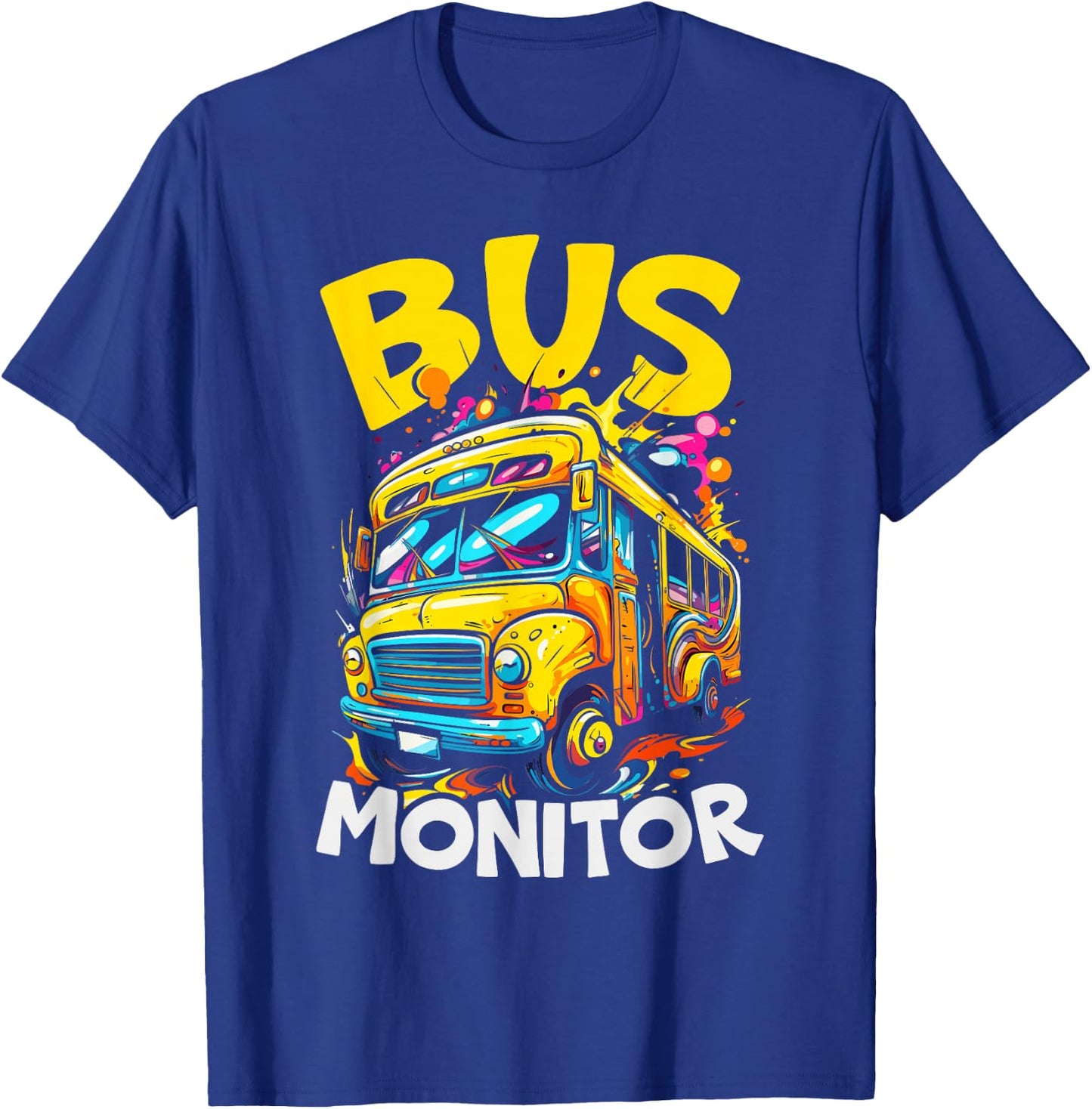 School Bus Monitor Bus Aide Attendant Bus Monitor T-Shirt - T-Shirt | Royal