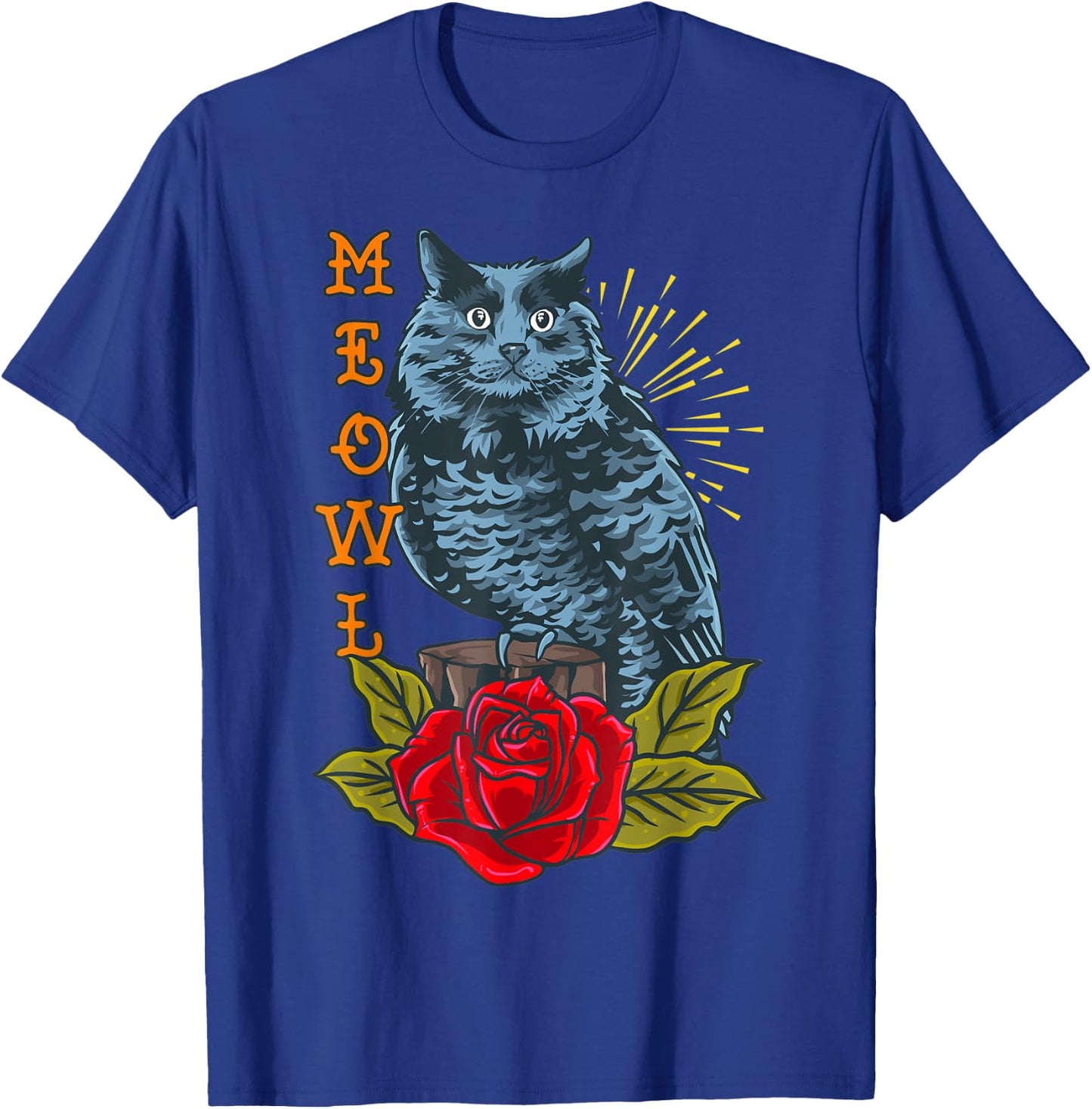 Meowl Cat And Owl Women Kids T-Shirt - T-Shirt | Royal