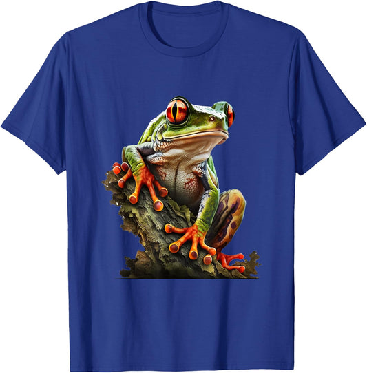 Tree Frog Red Eyed Tree Frog Rainforest Amphibian Frogs T-Shirt - T-Shirt | Royal