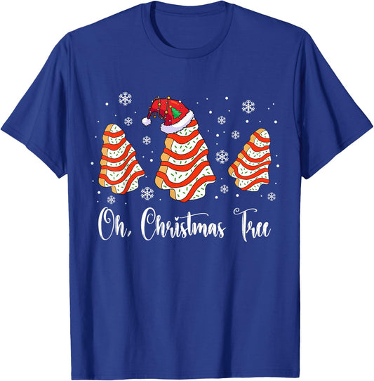 Oh Christmas Tree Cakes Debbie Becky Jen Cake Lovers Xmas T-Shirt - T-Shirt | Royal