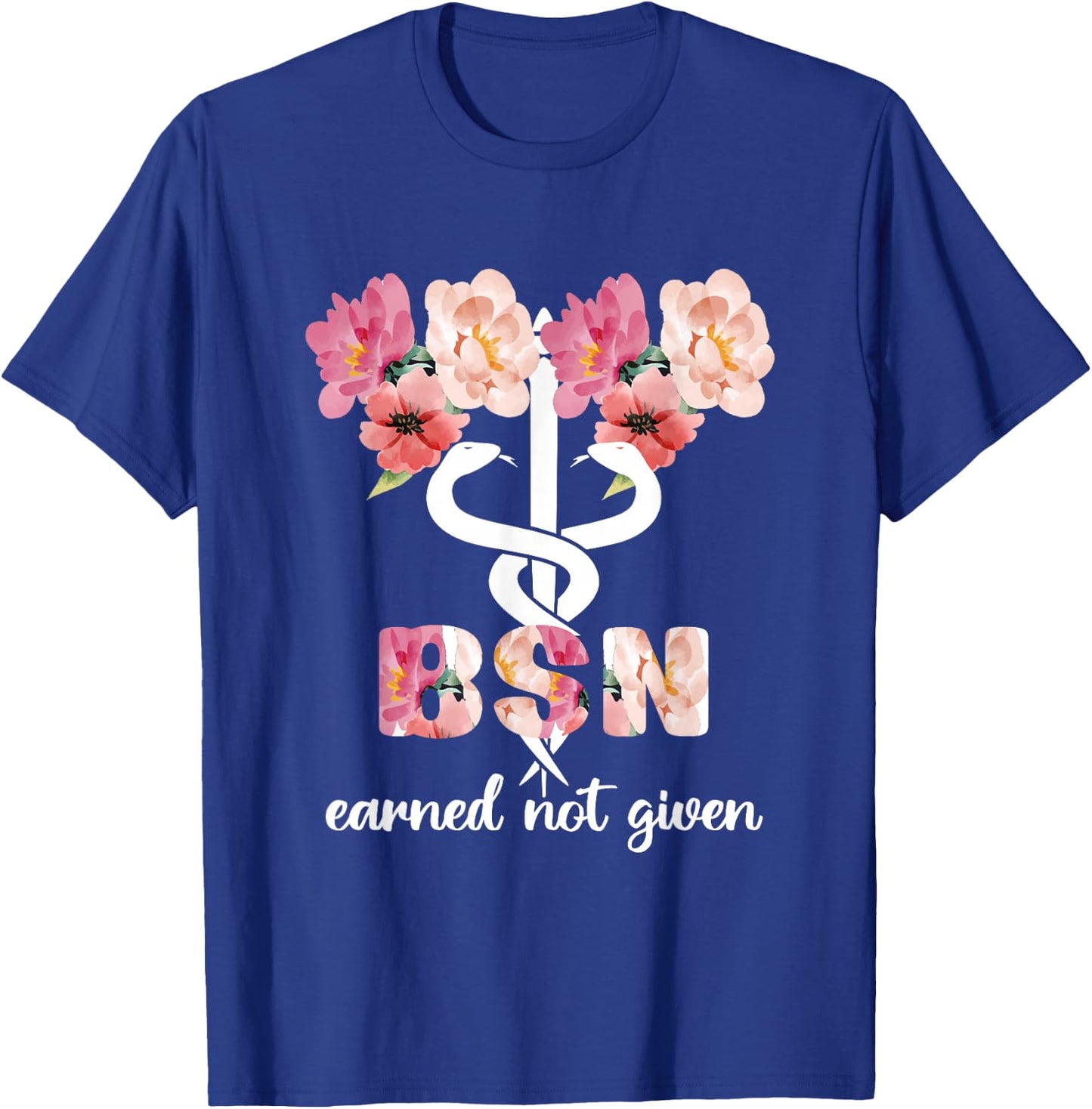 BSN Caduceus Bachelor Of Science In Nursing Student T-Shirt - T-Shirt | Royal