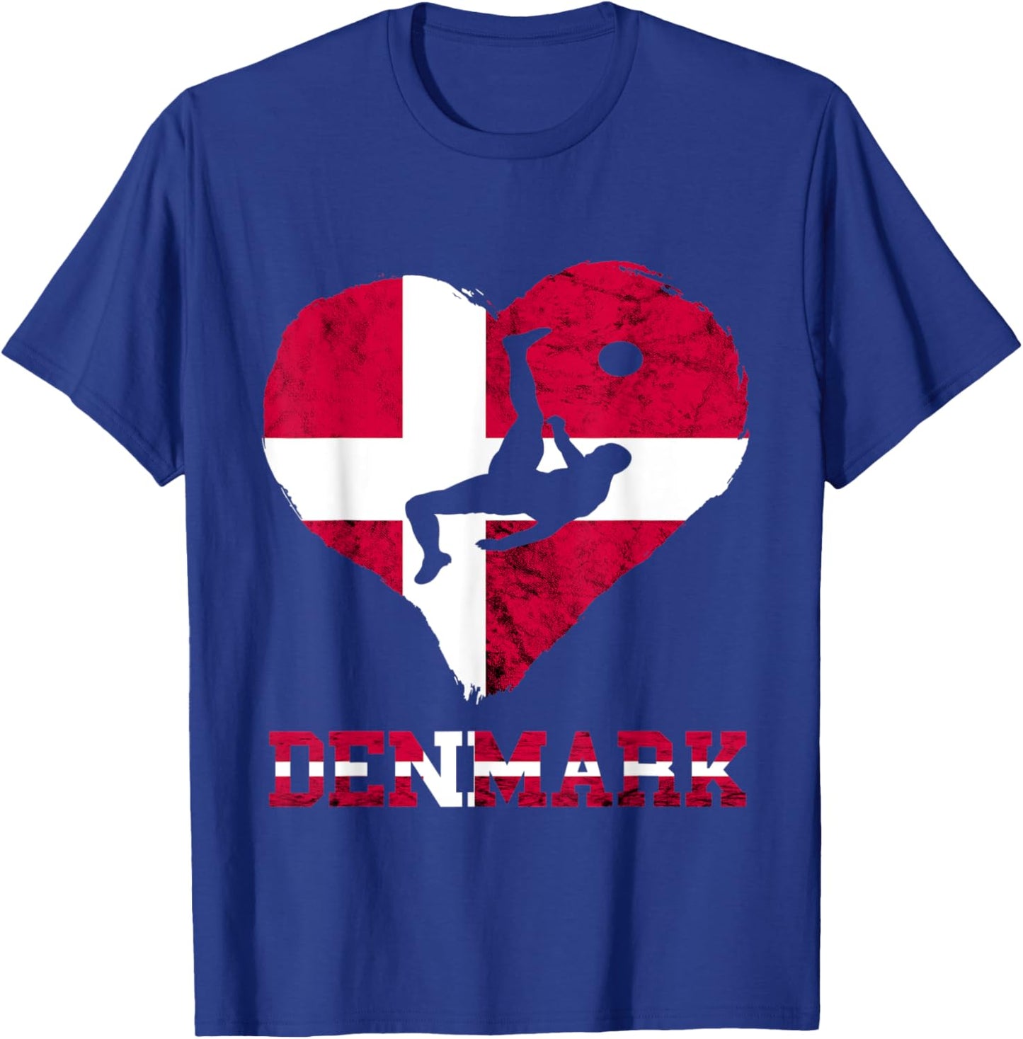 Danish Soccer Team Heart Denmark Football Danes Denmark T-Shirt - T-Shirt | Royal