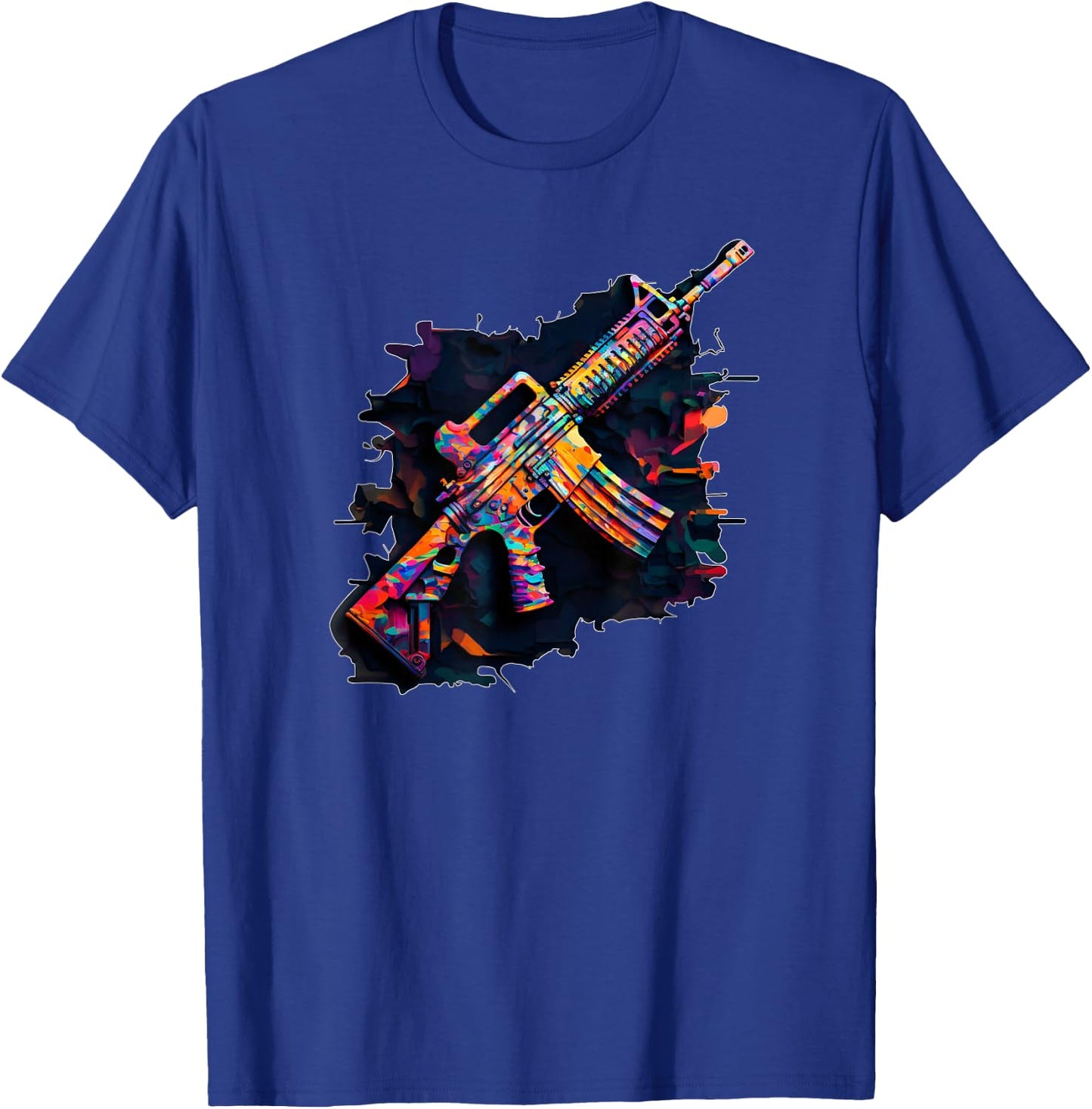AR15 Mythical Rifle Life & Shooting in Colours T-Shirt - T-Shirt | Royal