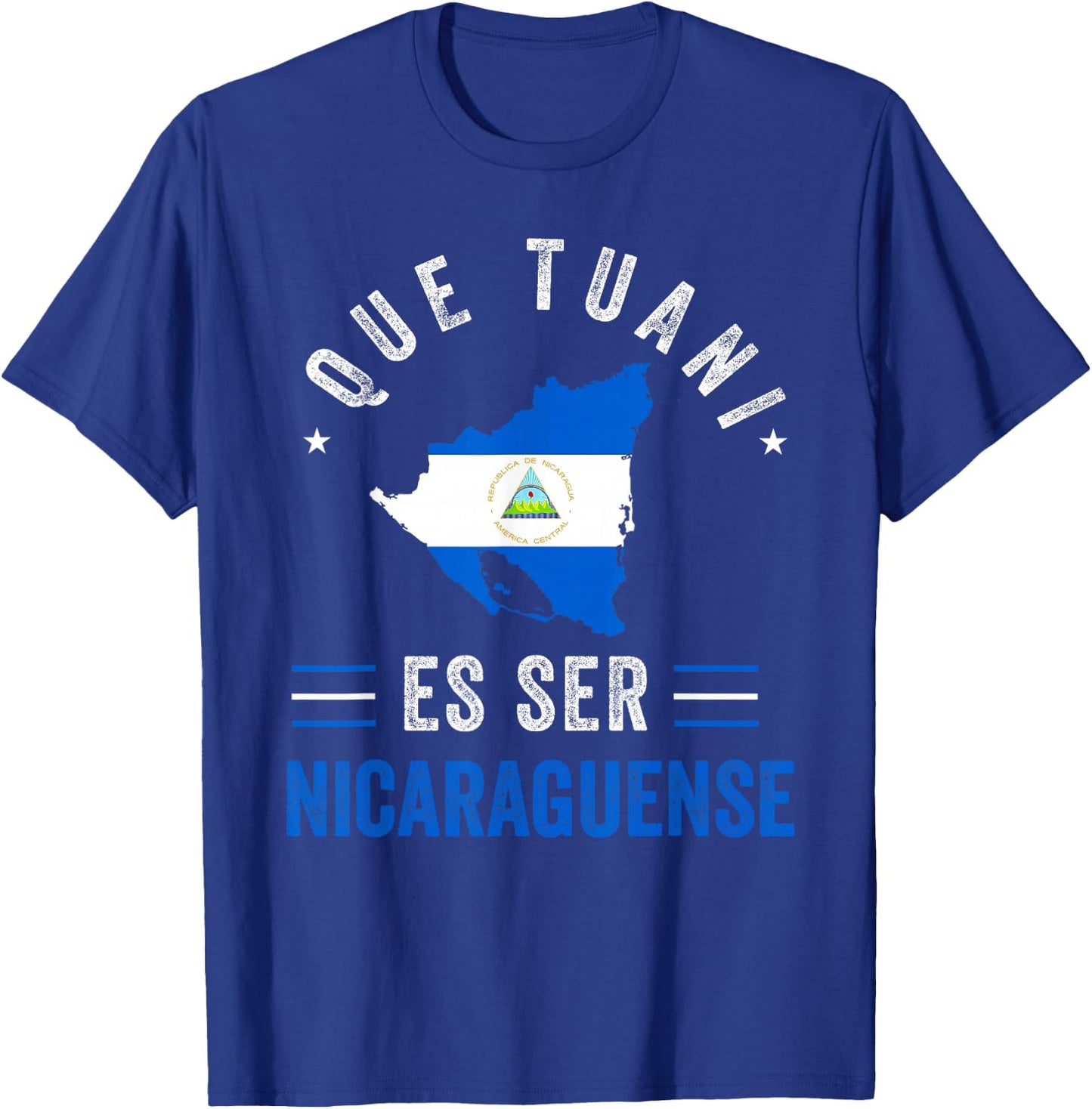 Nicaragua Flag Camiseta Nicaraguan Nicoya Pinoleros Tuani T-Shirt - T-Shirt | Royal