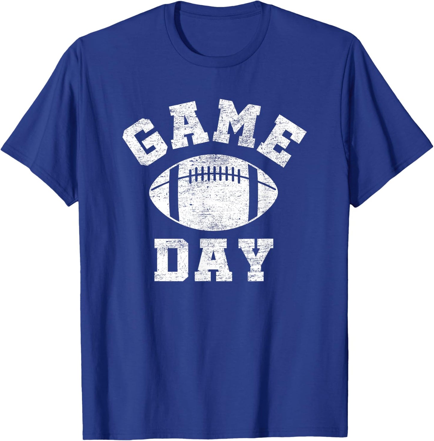 Game Day Football Retro Throwback Sports T-Shirt - T-Shirt | Royal