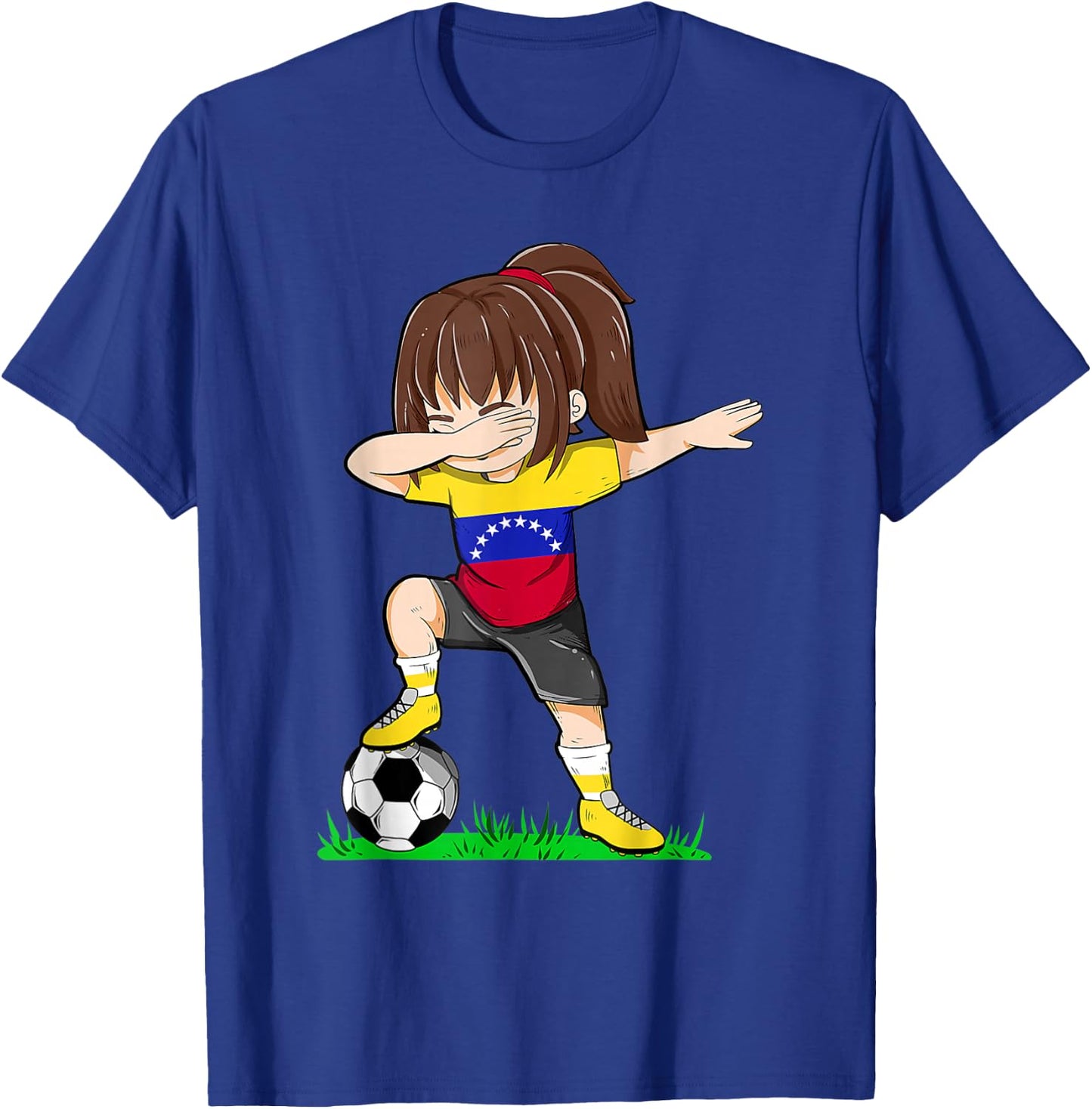 Soccer Venezuela Jersey Shirt Venezuelan Flag Football Girls T-Shirt - T-Shirt | Royal