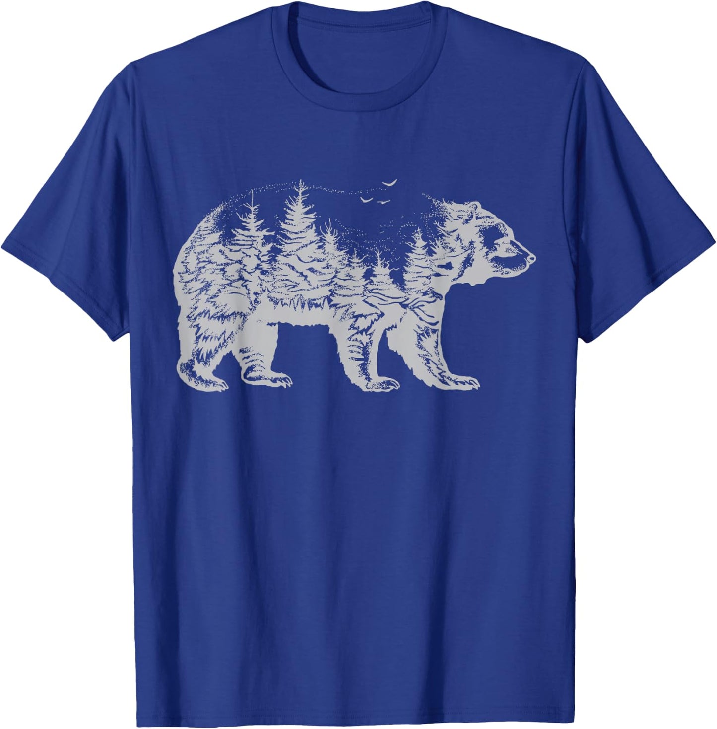 Bear silhouette forest nature for lovers of animal wildlife T-Shirt - T-Shirt | Royal