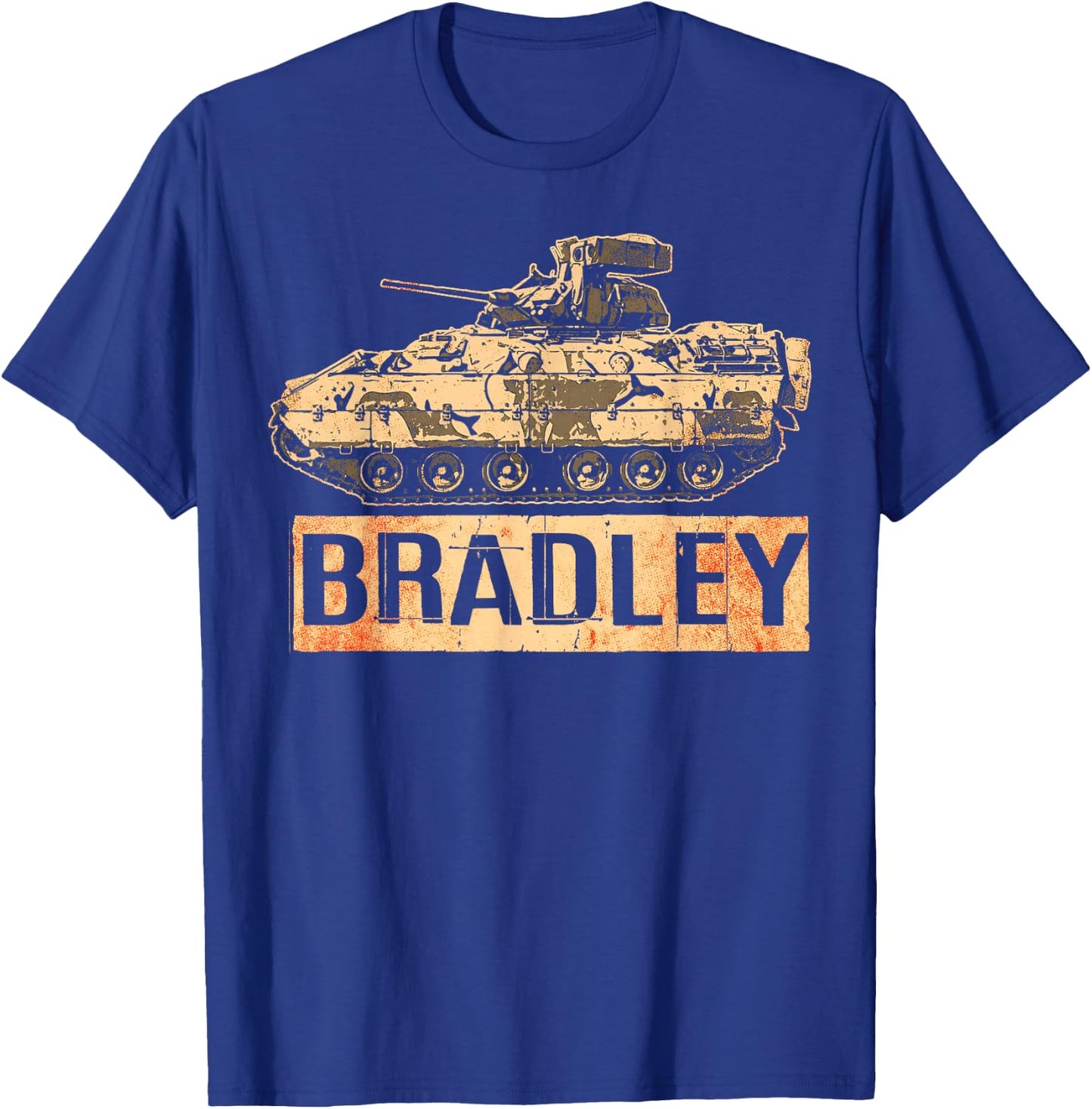 Bradley Fighting Vehicle USA America American Military T-Shirt - T-Shirt | Royal