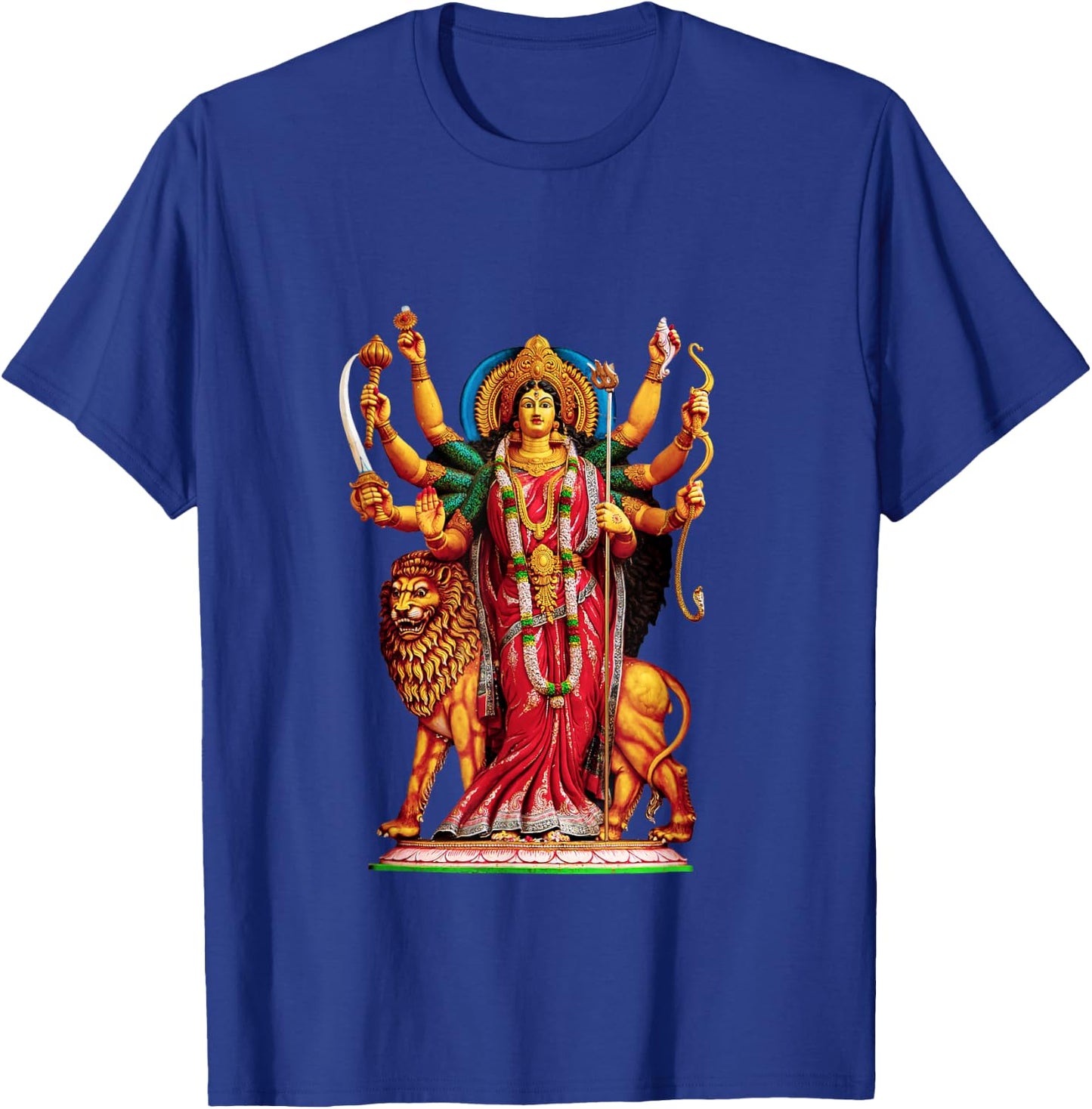 Clever Witty Durga Designs Women's Durga Hindu Religion Divine Glory Goddess T-Shirt - T-Shirt | Royal