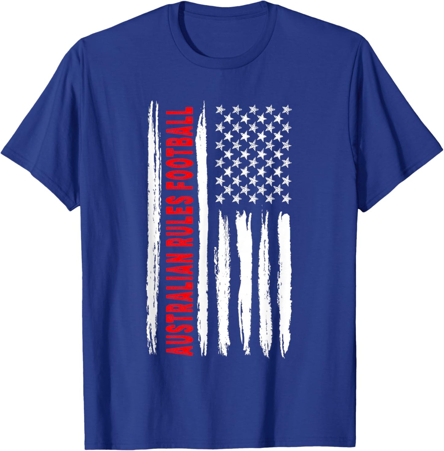 USA US American Flag Australian Rules Football T-Shirt - T-Shirt | Royal