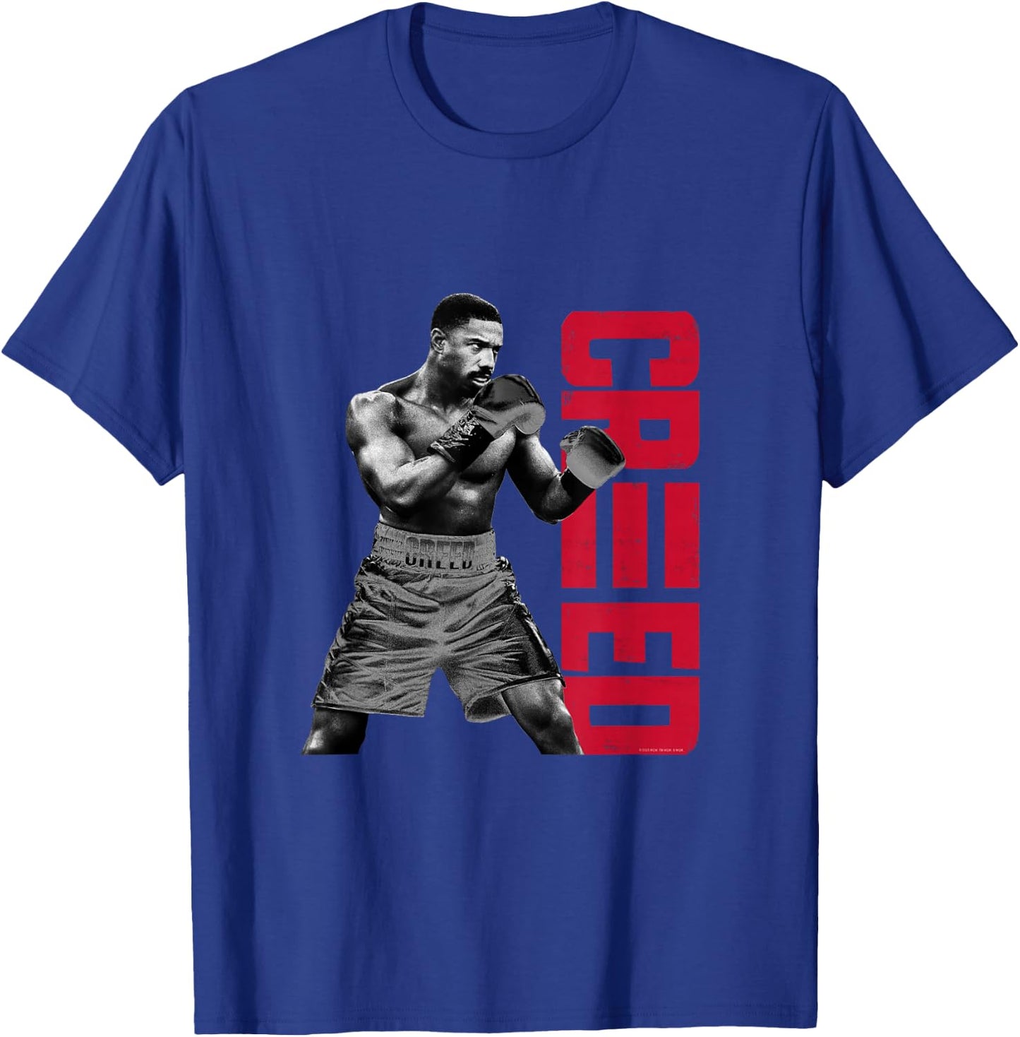 Adonis Creed Pose with Vertical Logo red Small T-Shirt - T-Shirt | Royal