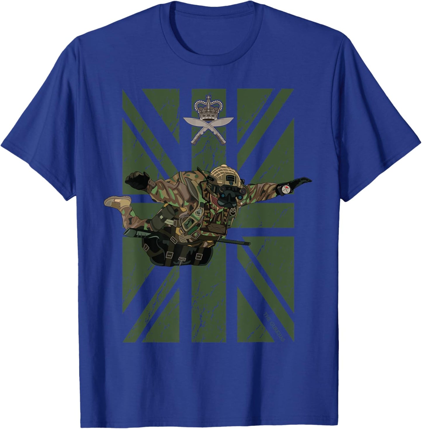 Gurkha Rifles British Special Force Military Paratrooper T-Shirt - T-Shirt | Royal