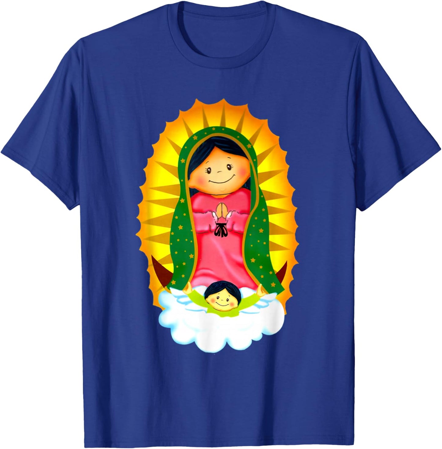 Virgen de Guadalupe Our Lady of Guadalupe Catholic Mary T-Shirt - T-Shirt | Royal