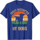 Easily Distracted By Dogs Vintage Retro Pet Dog Lover T-Shirt - T-Shirt | Royal