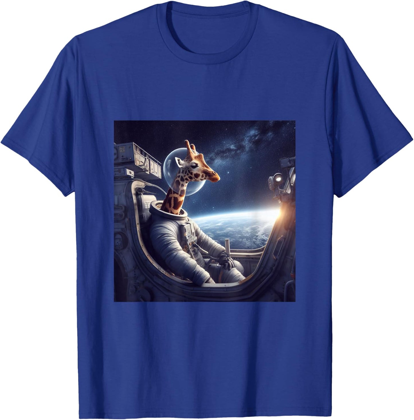 Spaced Giraffe T-Shirt - T-Shirt | Royal