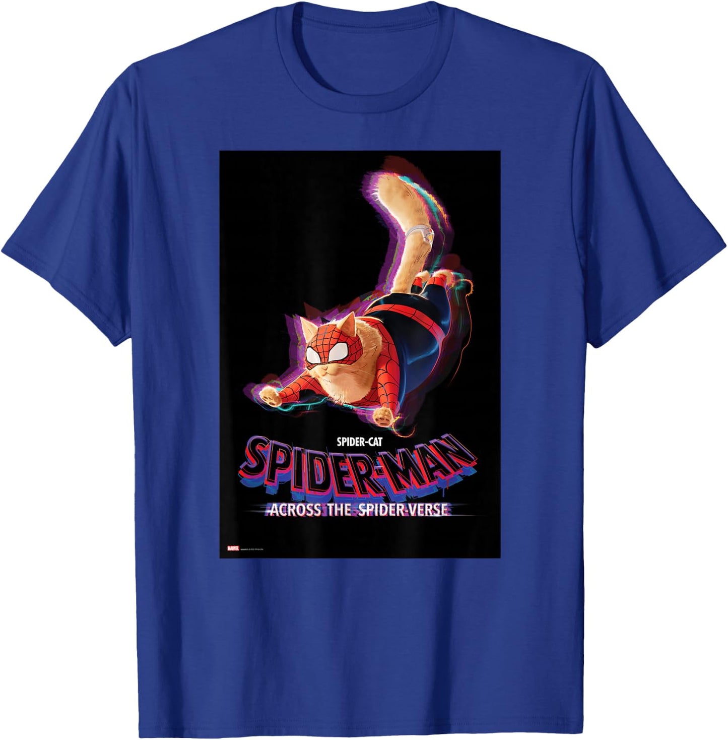 Marvel Spider-Man: Across the Spider-Verse Spider-Cat Poster T-Shirt - T-Shirt | Royal