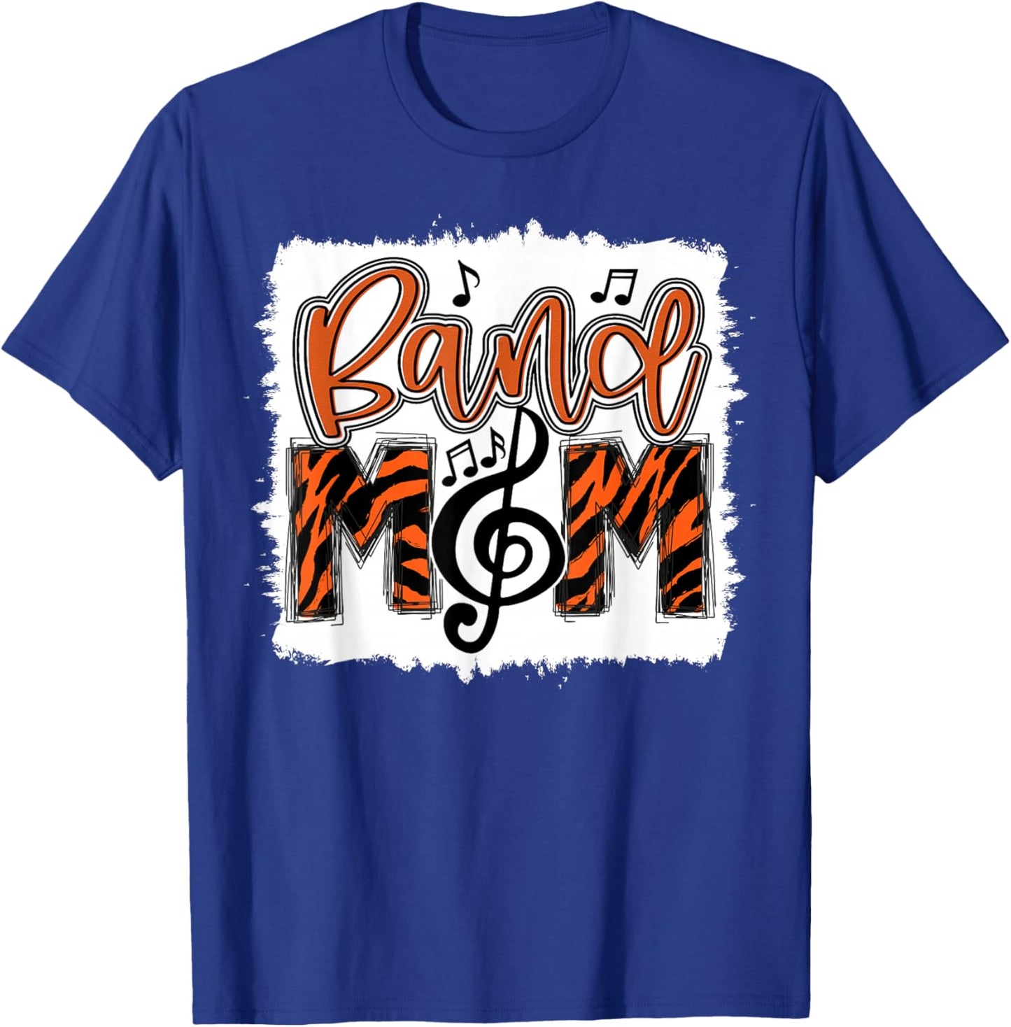 Band Mom 2026 Marching Tiger Print Class of 2026 Senior T-Shirt - T-Shirt | Royal