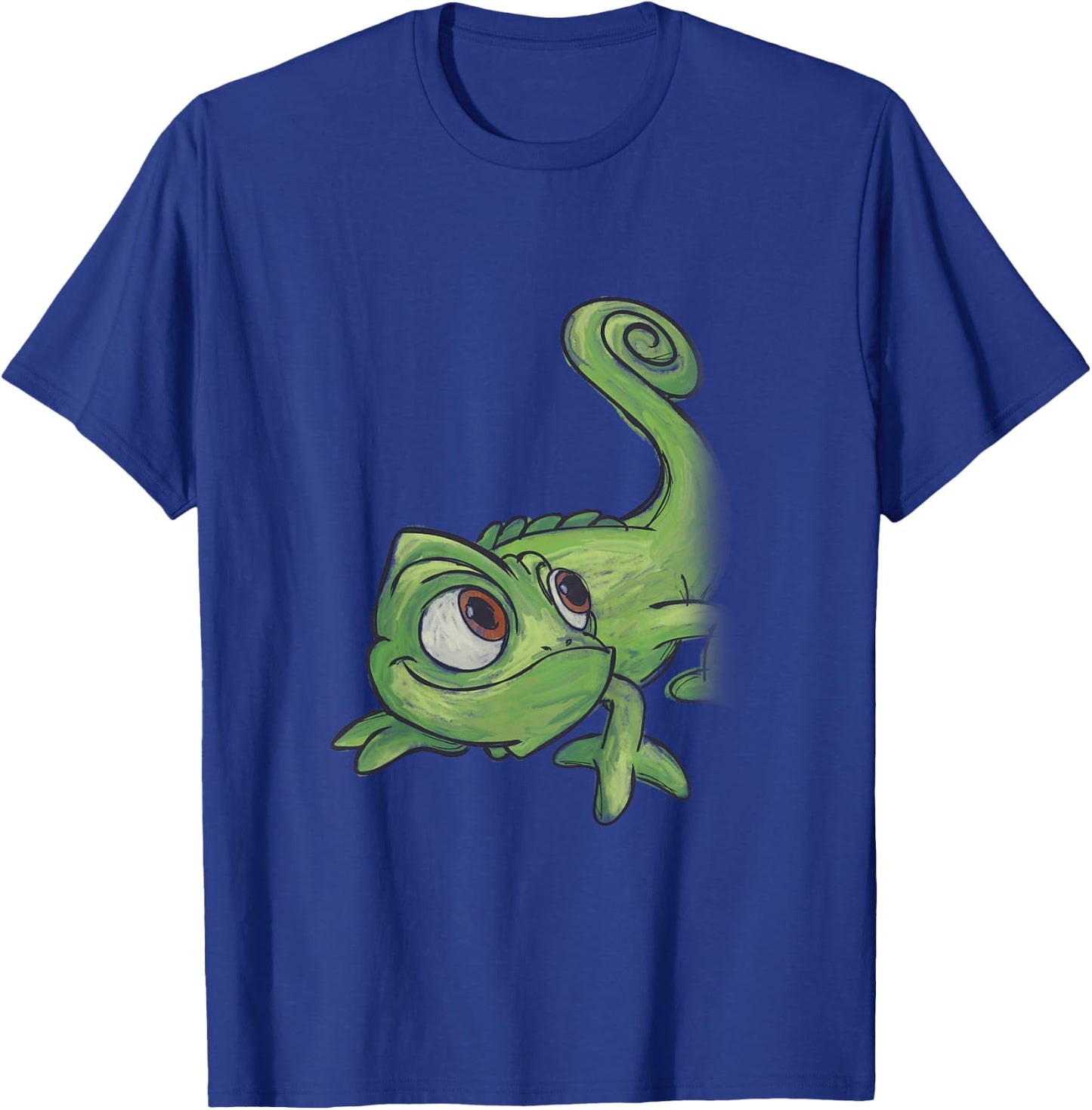Kids Disney Tangled Pascal Adorable Chameleon Color Sketch Icon T-Shirt - T-Shirt | Royal