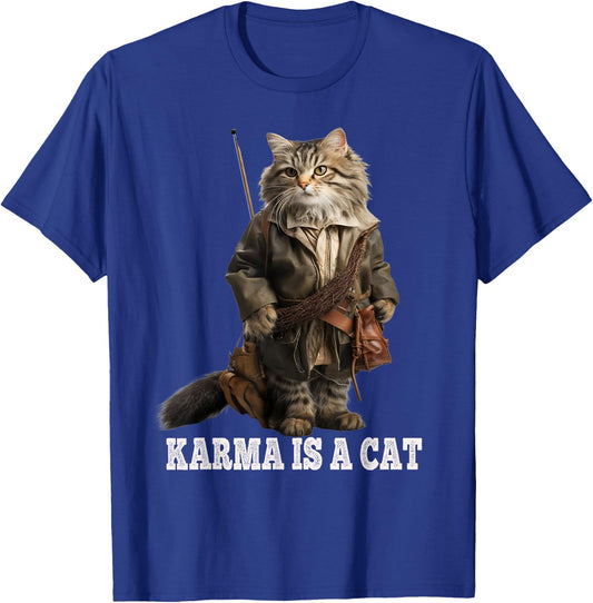 Cats , Karma is a cat, fisher cat Women Kids T-Shirt - T-Shirt | Royal