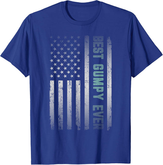 Best GUMPY Ever With US American Flag Father's Day Men T-Shirt - T-Shirt | Royal