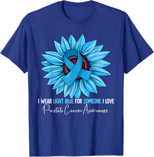 I Wear Light Blue Prostate Cancer Awareness T-Shirt - T-Shirt | Royal