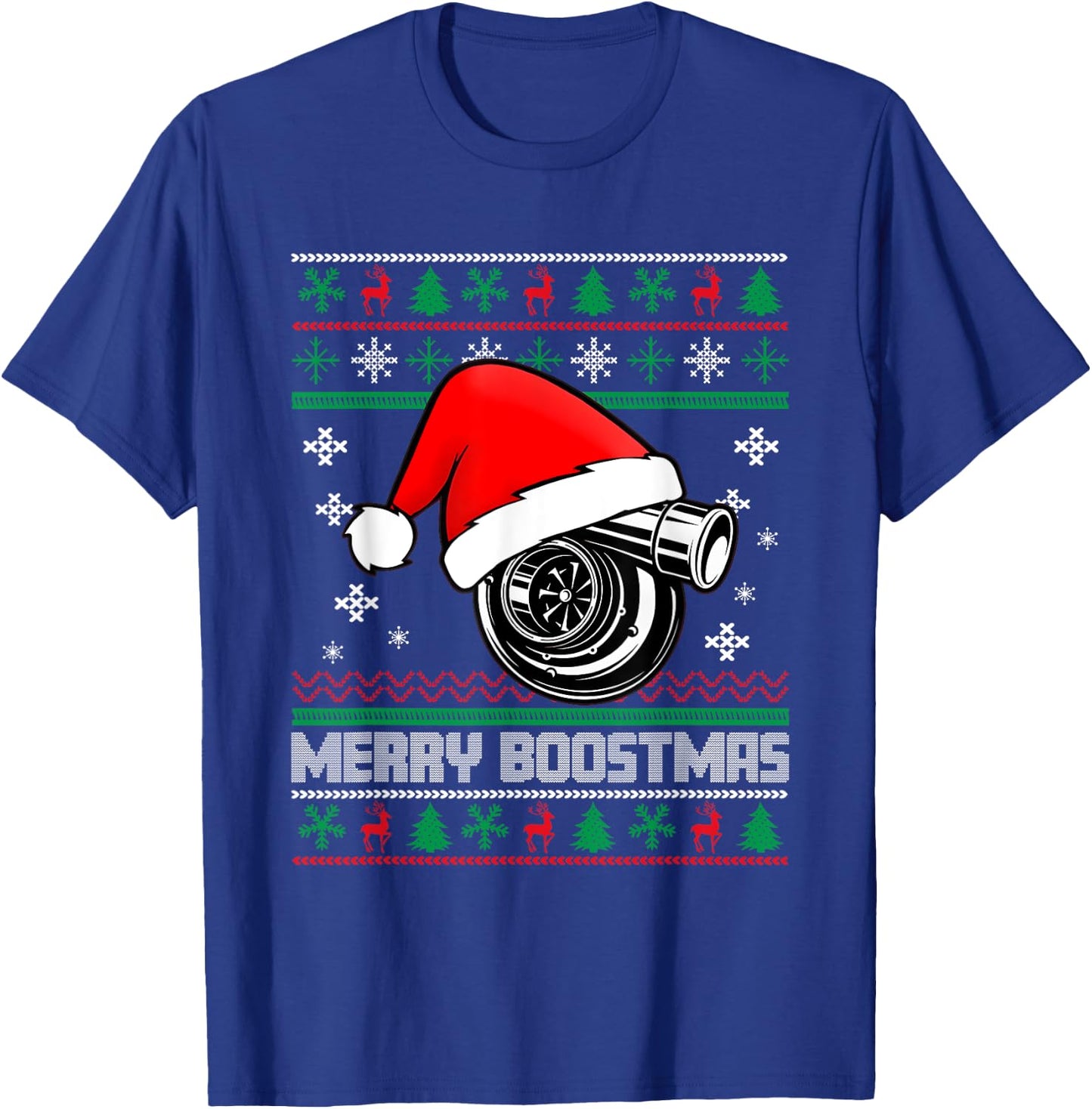 Merry Boostmas Turbo Christmas Vintage T-Shirt - T-Shirt | Royal