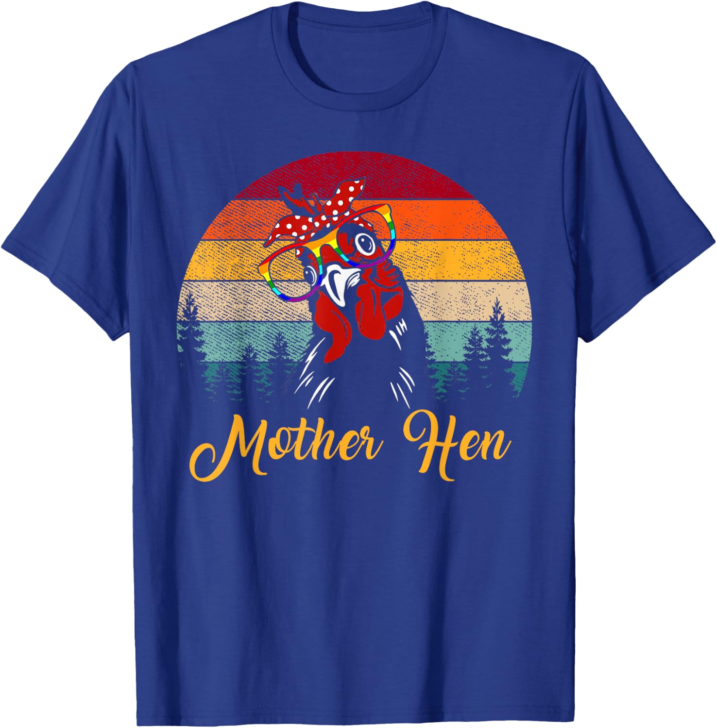 Mother Hen Chicken Farming Mothers Day T-Shirt - T-Shirt | Royal