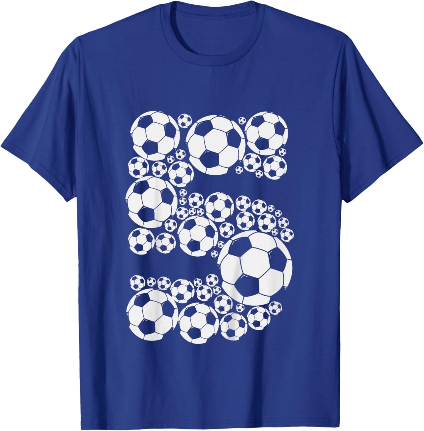 Graphic Soccer 5th Birthday Boys 5 Years T-Shirt - T-Shirt | Royal