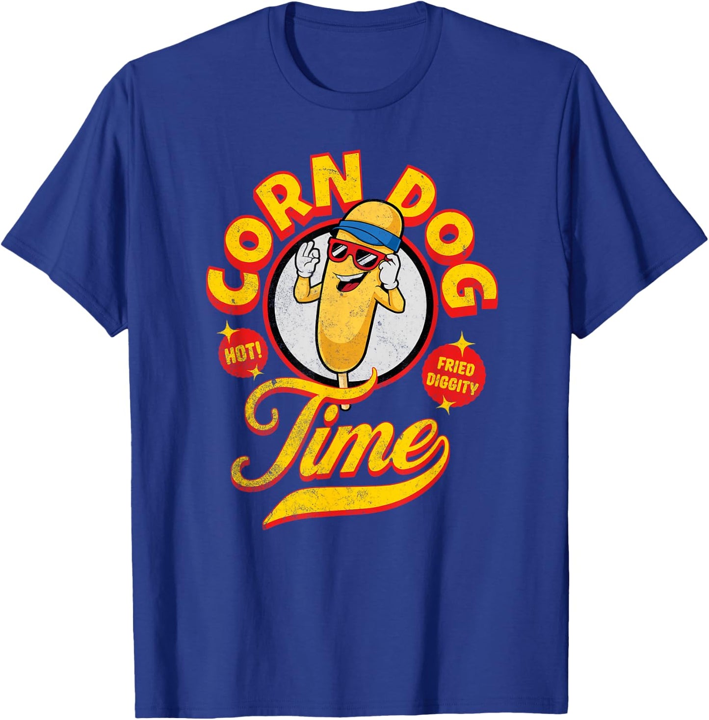 Corn Dog Carnival Food Fried Corndog Lover Men Women Girls Kids T-Shirt - T-Shirt | Royal